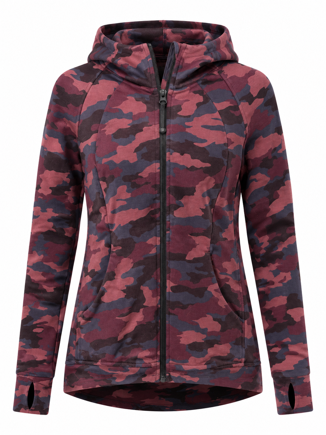 Lululemon Scuba Full-Zip Hoodie | Heritage 365 Camo Smoky Red Night Sea Multi | Size 12| Pre-Loved