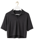 Lululemon Heavyweight Cotton Short-Sleeve Polo Shirt | Black | Size 6| Pre-Loved