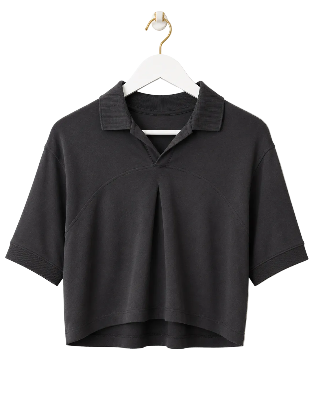 Lululemon Heavyweight Cotton Short-Sleeve Polo Shirt | Black | Size 6| Pre-Loved