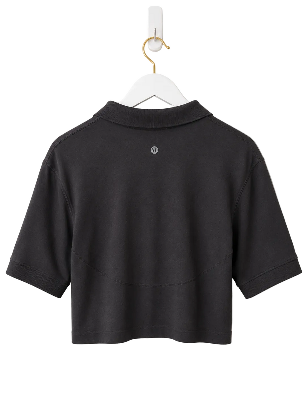 Lululemon Heavyweight Cotton Short-Sleeve Polo Shirt | Black | Size 6| Pre-Loved