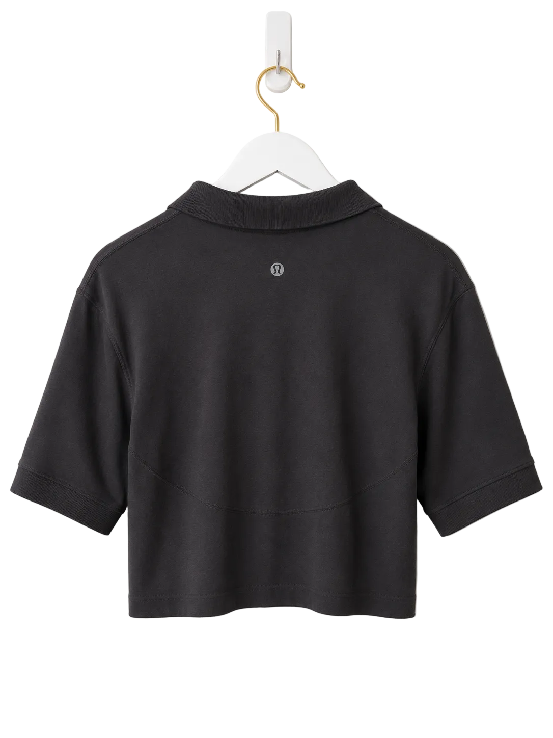 Lululemon Heavyweight Cotton Short-Sleeve Polo Shirt | Black | Size 6| Pre-Loved