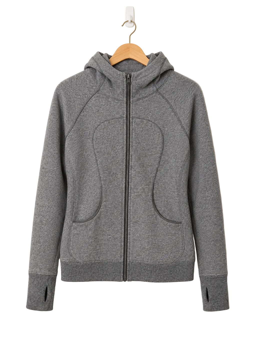 Lululemon Scuba Hoodie II | Heathered Dark Grey / Black | Size 6 | Pre-Loved