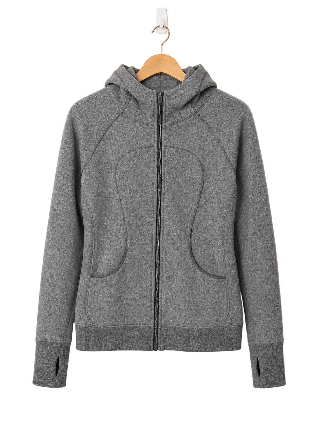 Lululemon Scuba Hoodie II | Heathered Dark Grey / Black | Size 6 | Pre-Loved
