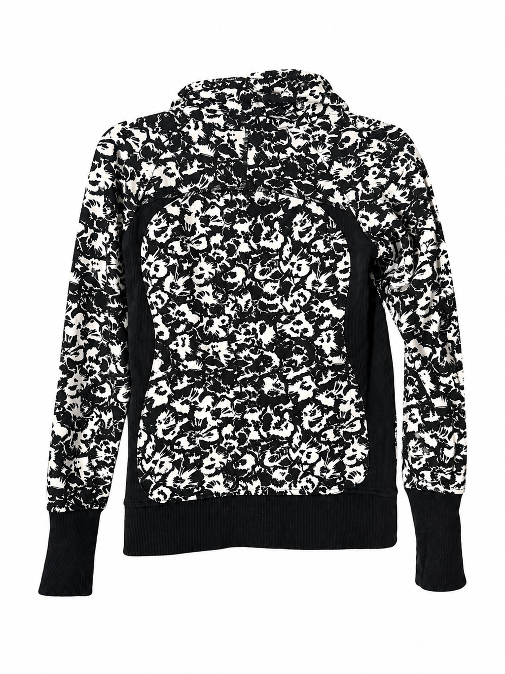 Lululemon Cozy Cuddle Up Jacket | Fleur Sombre Black & White | Size 4 | Pre-Loved