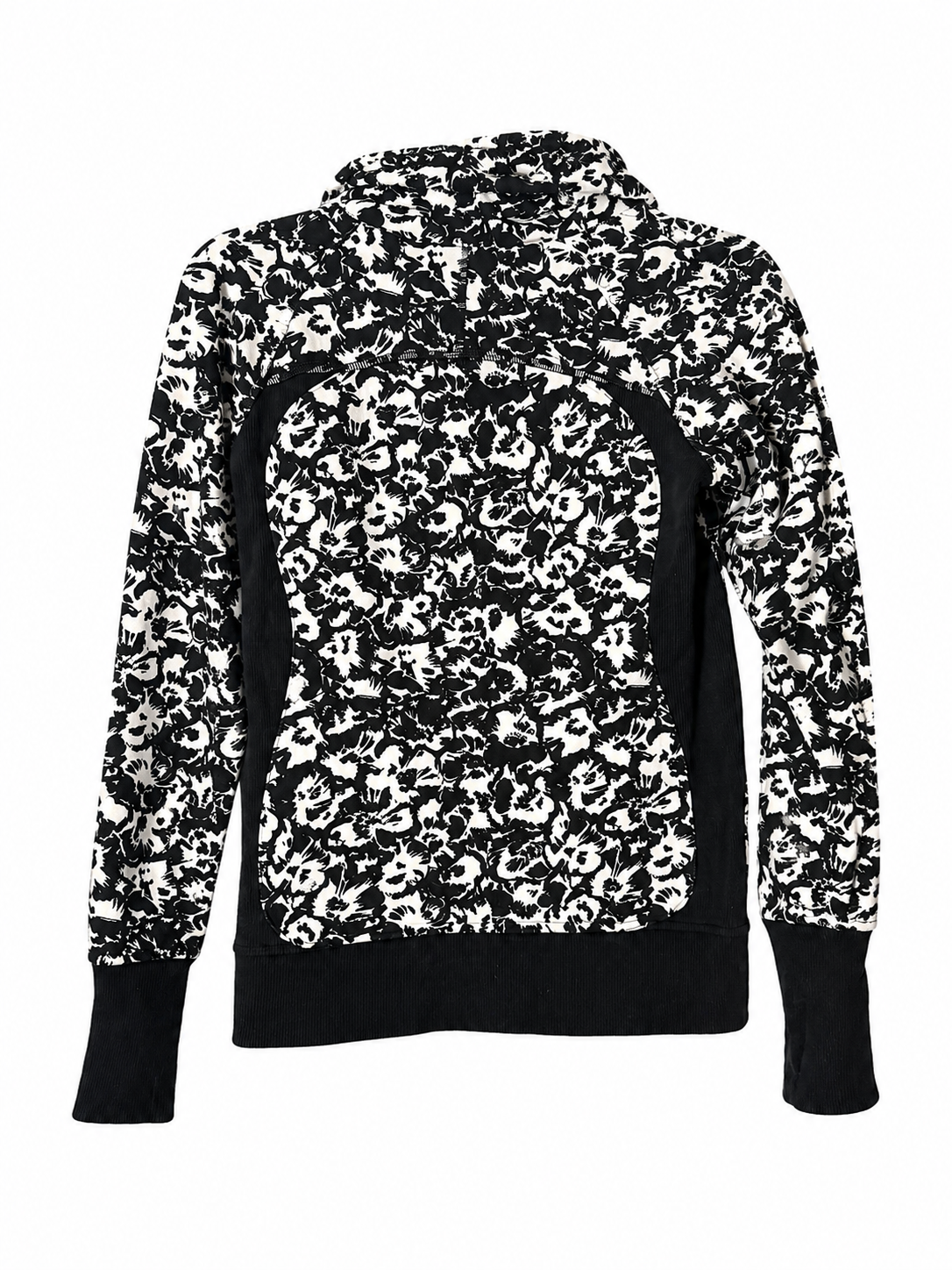 Lululemon Cozy Cuddle Up Jacket | Fleur Sombre Black & White | Size 4 | Pre-Loved