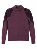 Lululemon Floral Flock Pullover | Black Cherry | Size 4 | Pre-Loved