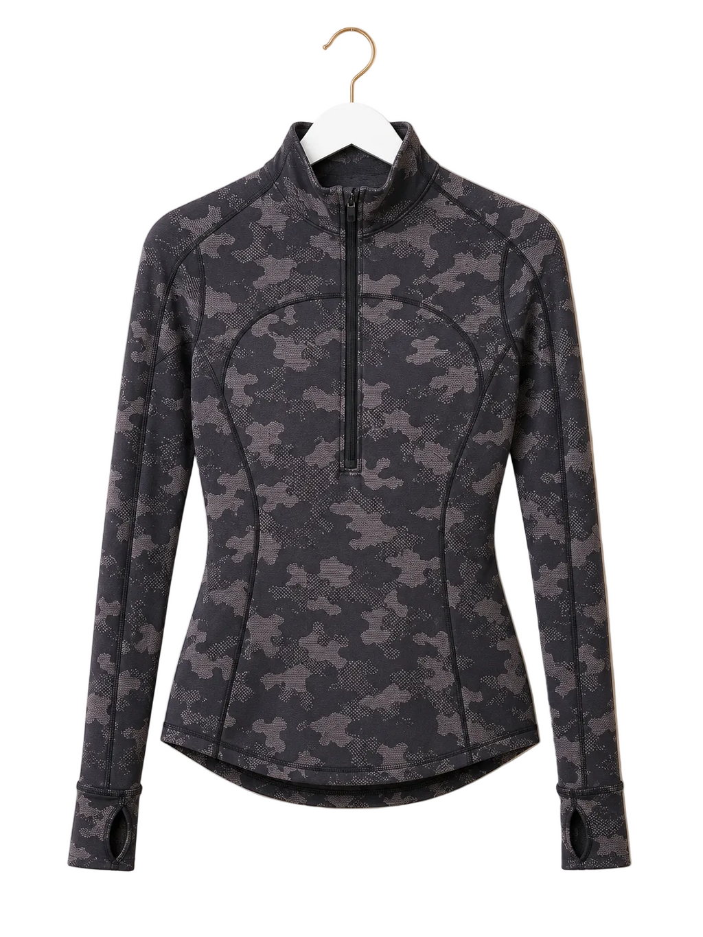 Lululemon It’s Rulu Run Half-Zip | Liquidize Camo Duo Jacquard Vapor Gull Grey | Size 4| Pre-Loved