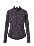 Lululemon It’s Rulu Run Half-Zip | Liquidize Camo Duo Jacquard Vapor Gull Grey | Size 4| Pre-Loved
