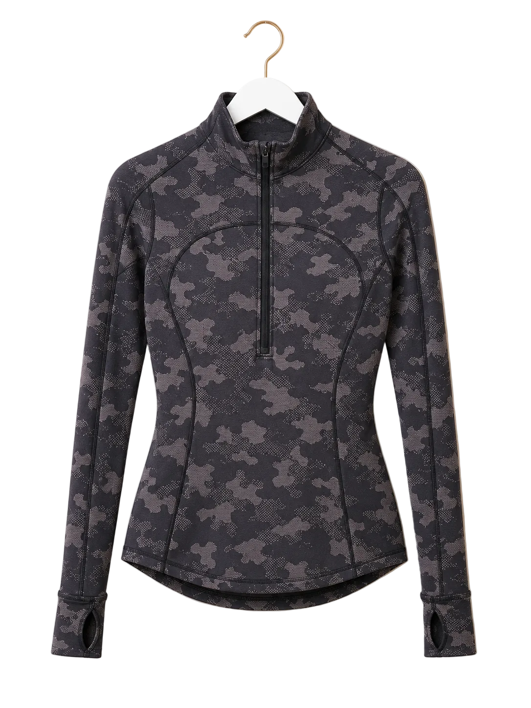 Lululemon It’s Rulu Run Half-Zip | Liquidize Camo Duo Jacquard Vapor Gull Grey | Size 4| Pre-Loved