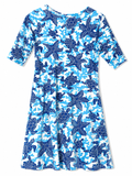 Barbara Gerwit Sea Turtle & Starfish Print Swing Dress | Blue & White | Women S | Pre-Loved