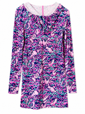 Lilly Pulitzer Lobster Print Tassel Tie Swing Tunic Dress | Pink Blue | Women's Size S| Pre-Loved