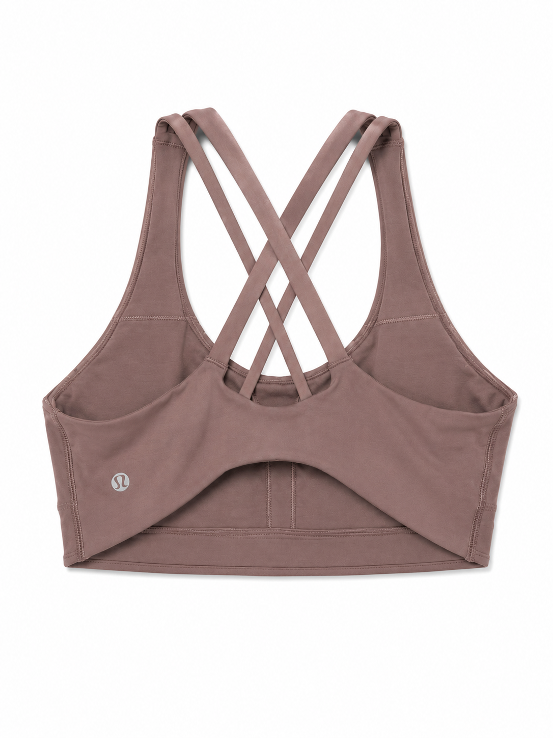 Lululemon Energy Longline Sports Bra | Dusky Mauve | Crisscross Back | Size 10
