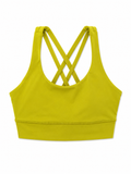 Lululemon Energy Longline Sports Bra | Electric Yellow | Crisscross Back | Size 10