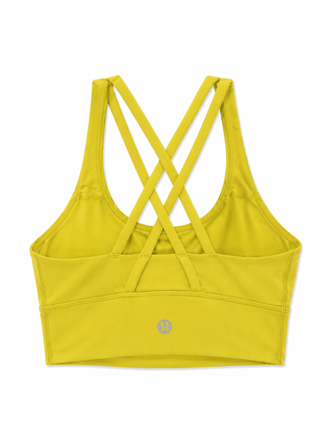 Lululemon Energy Longline Sports Bra | Electric Yellow | Crisscross Back | Size 10