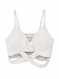 Lululemon White Twist Front Longline Sports Bra | Adjustable Straps | NWT
