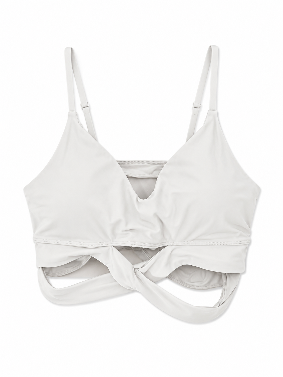 Lululemon White Twist Front Longline Sports Bra | Adjustable Straps | NWT