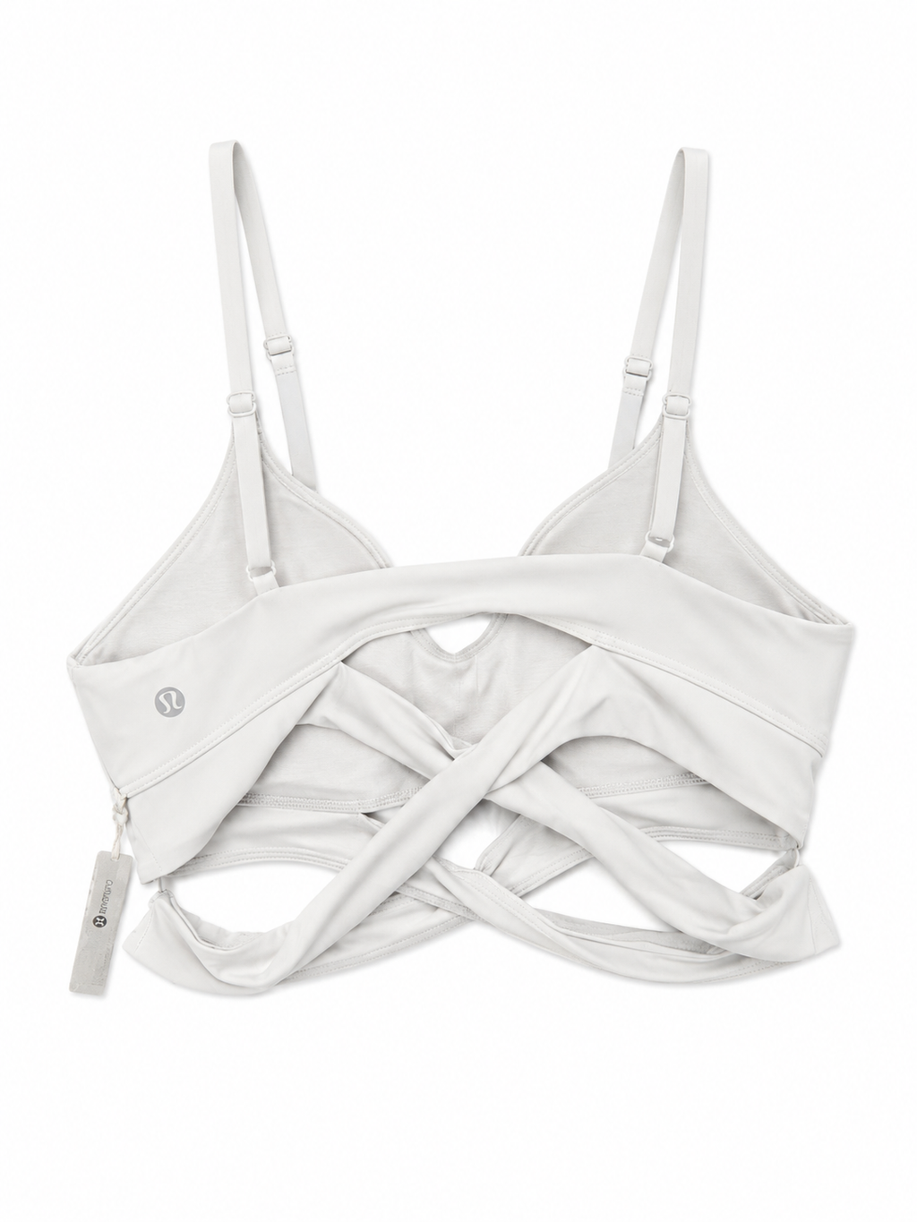 Lululemon White Twist Front Longline Sports Bra | Adjustable Straps | NWT