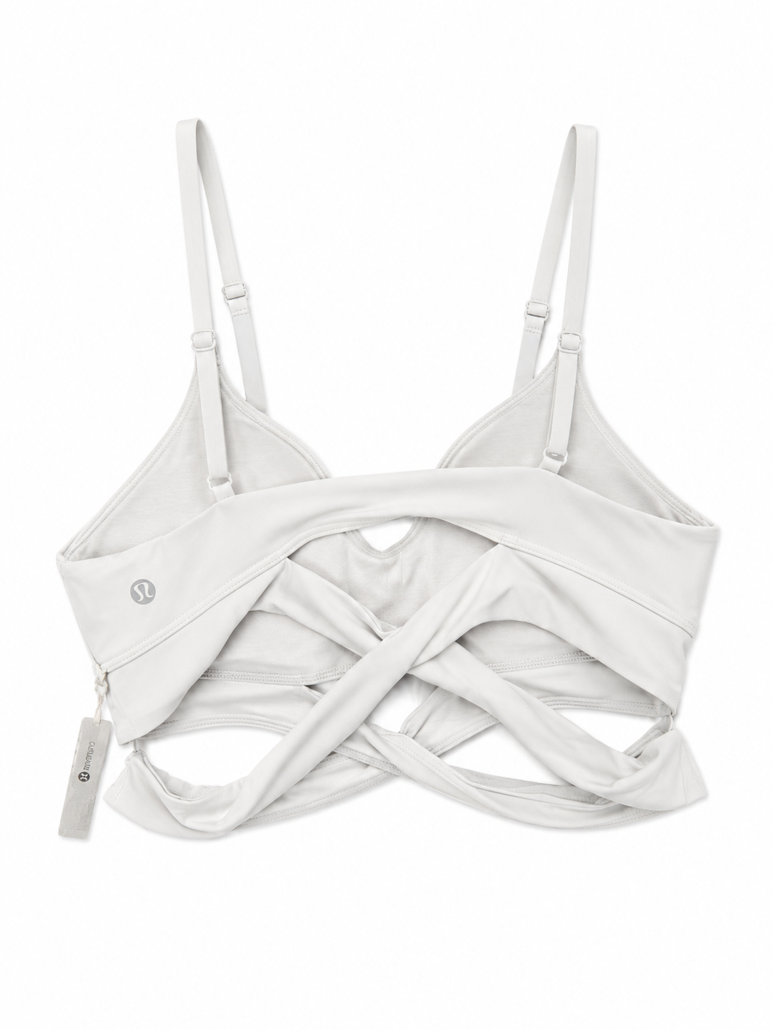Lululemon White Twist Front Longline Sports Bra | Adjustable Straps | NWT