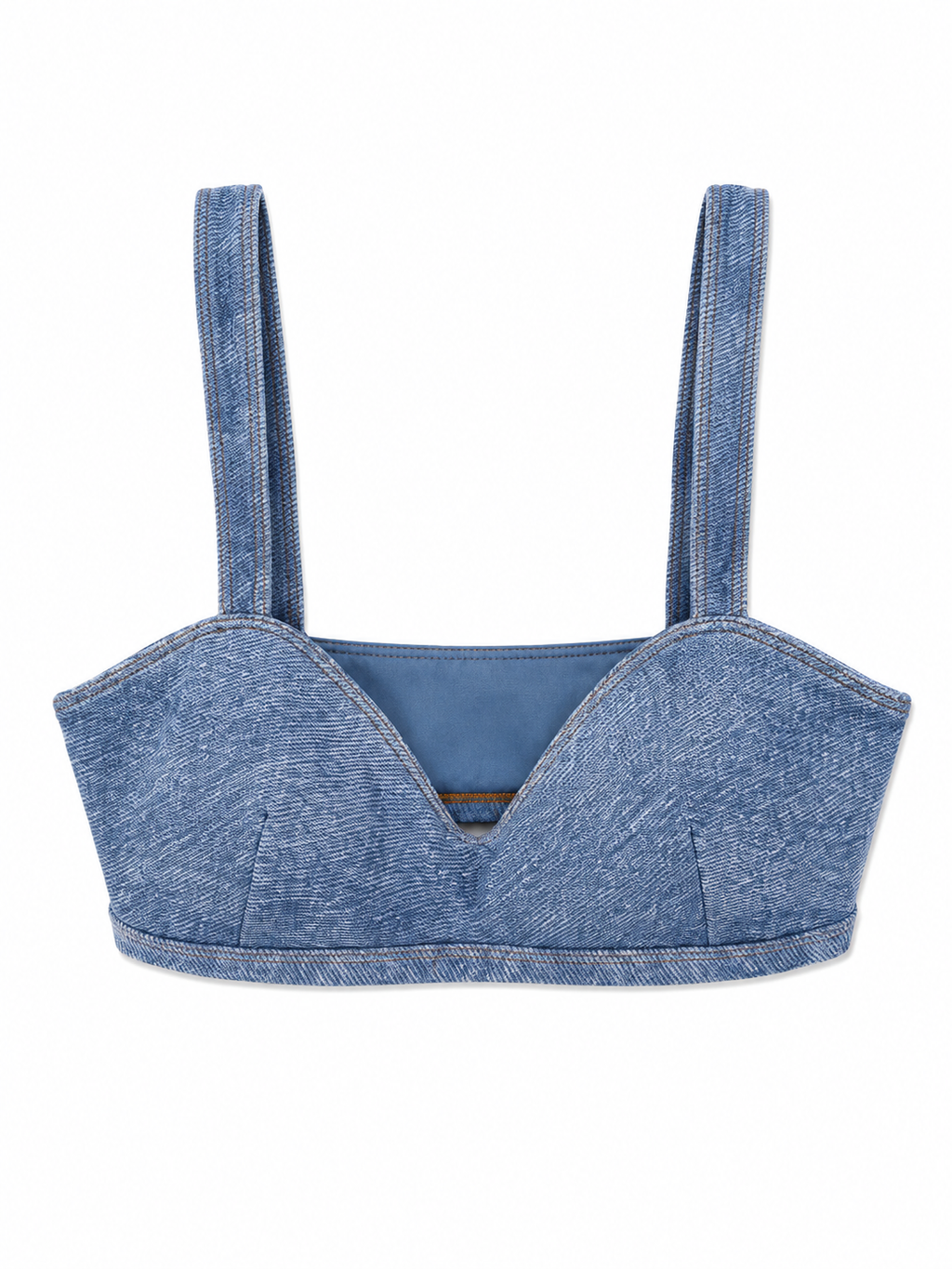Lululemon Denim Blue Longline Sports Bra | Sweetheart Neckline Size 2| Pre-Loved