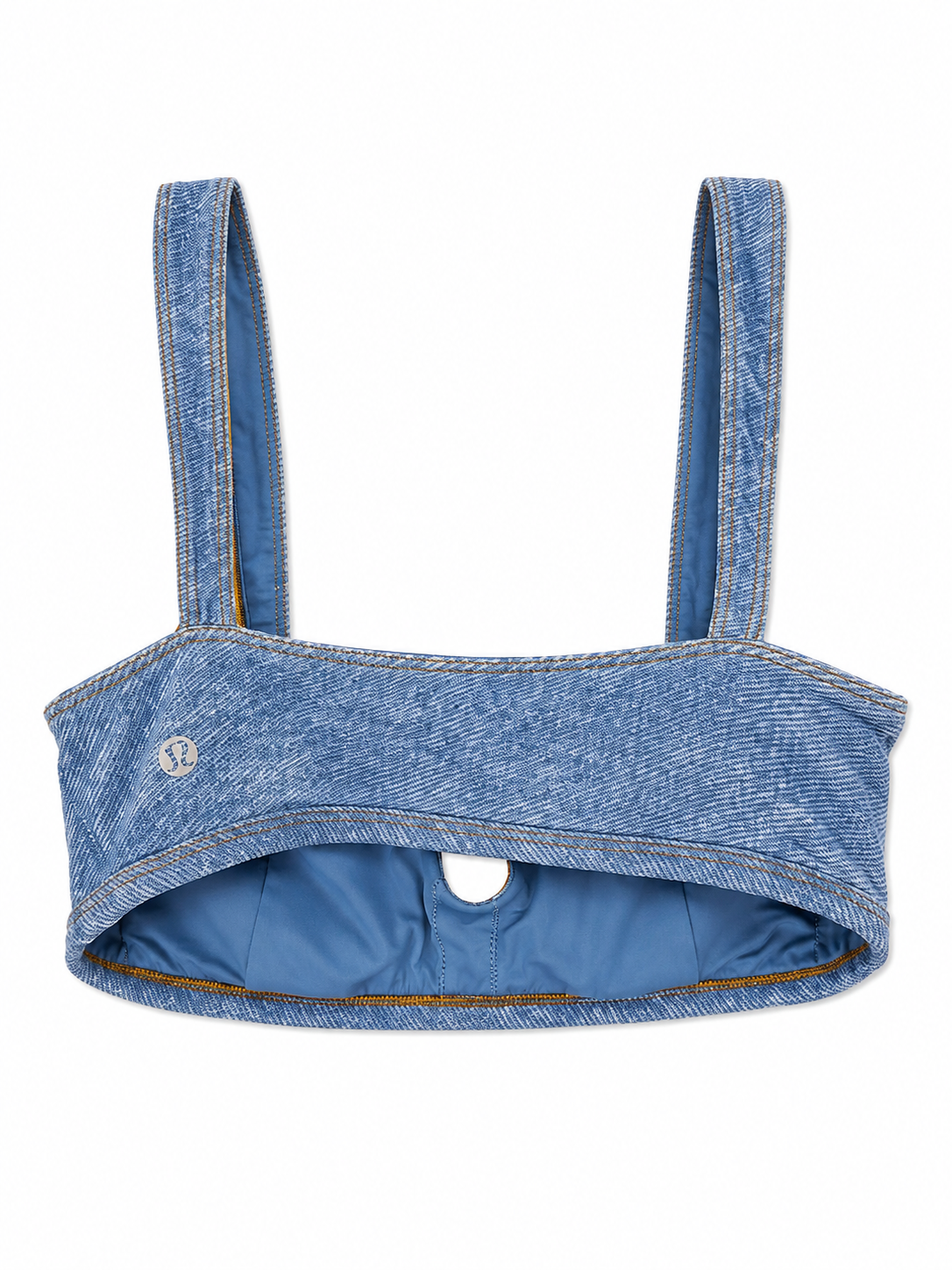 Lululemon Denim Blue Longline Sports Bra | Sweetheart Neckline Size 2| Pre-Loved