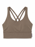 Lululemon Energy Longline Sports Bra | Taupe | Crisscross Back Size 12| NWT