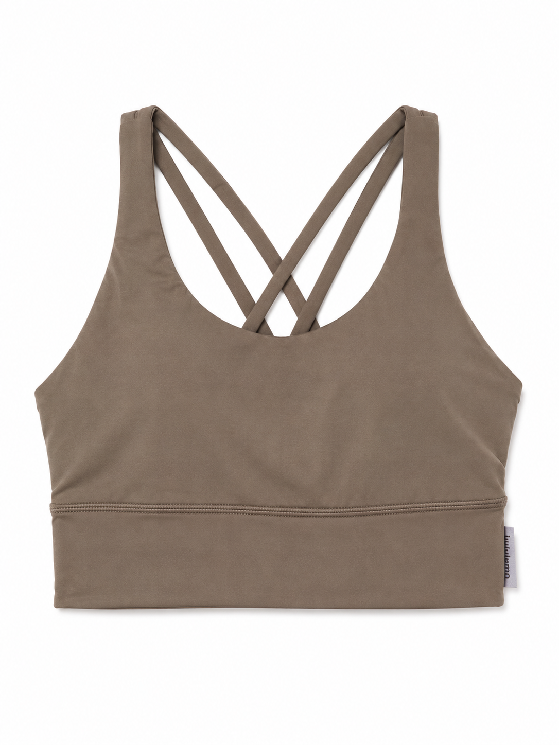 Lululemon Energy Longline Sports Bra | Taupe | Crisscross Back Size 12| NWT