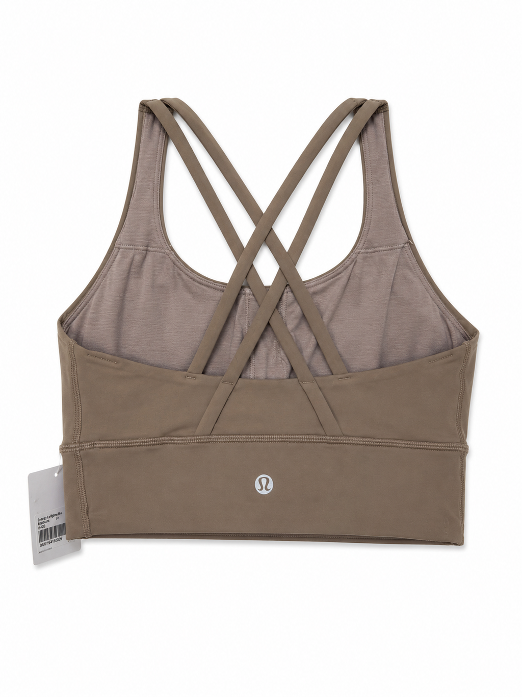 Lululemon Energy Longline Sports Bra | Taupe | Crisscross Back Size 12| NWT
