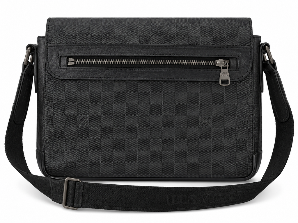Louis Vuitton District MM Messenger Bag | Damier Graphite | Black | Pre-Loved