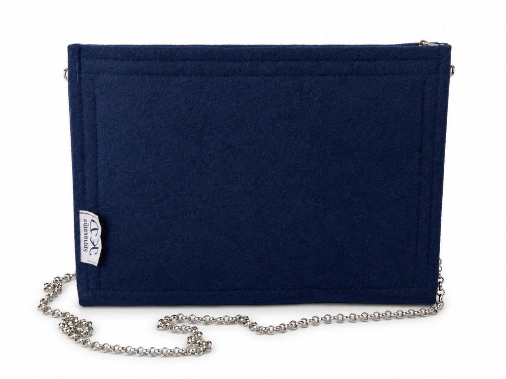 Louis Vuitton Pochette Voyage MM Monogram Eclipse Split Blue Pouch | Navy/Black | Excellent