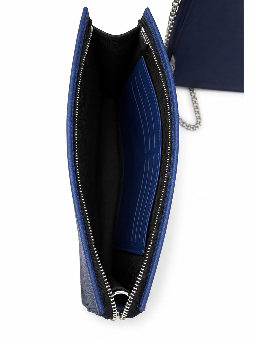 Louis Vuitton Pochette Voyage MM Monogram Eclipse Split Blue Pouch | Navy/Black | Excellent
