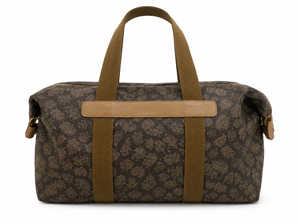 Saint Laurent YSL Brown Monogram Canvas Duffle Bag | Travel Weekender Tote