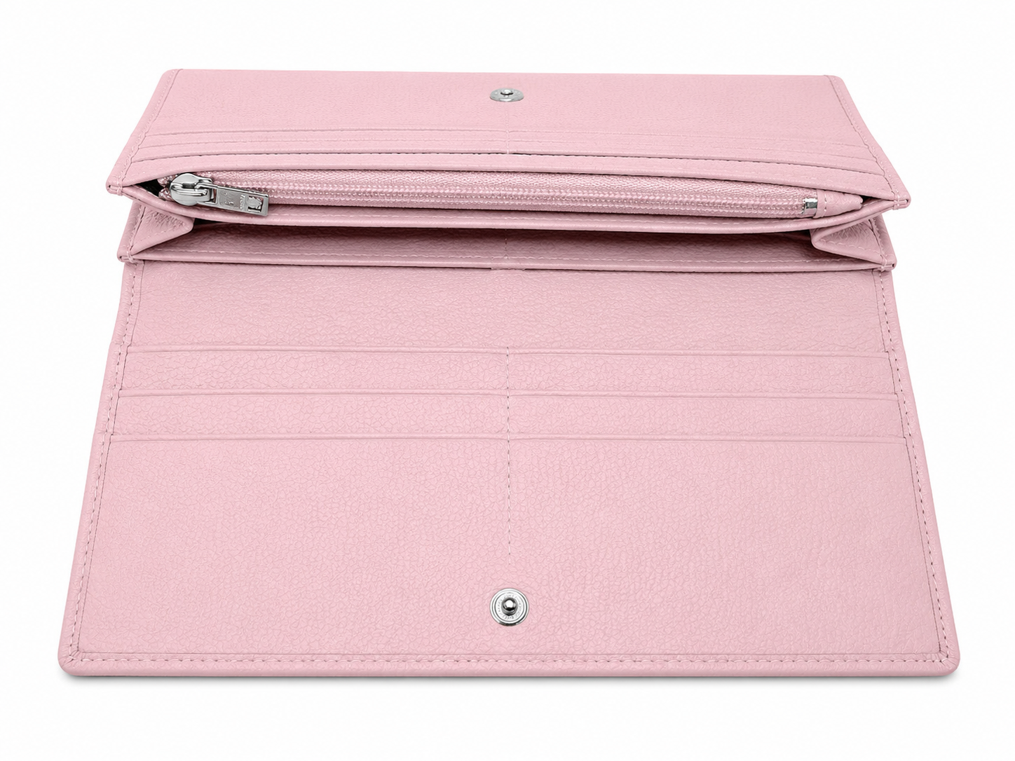 Longchamp Light Pink Leather Continental Wallet| Preloved