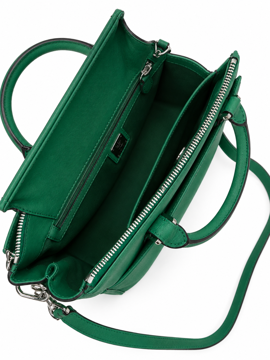 MCM Green Leather Medium Tote Bag | Convertible Shoulder & Crossbody| Preloved