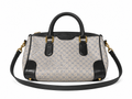 Gucci Vintage GG Supreme Boston Satchel | Beige & Navy | Pre Loved