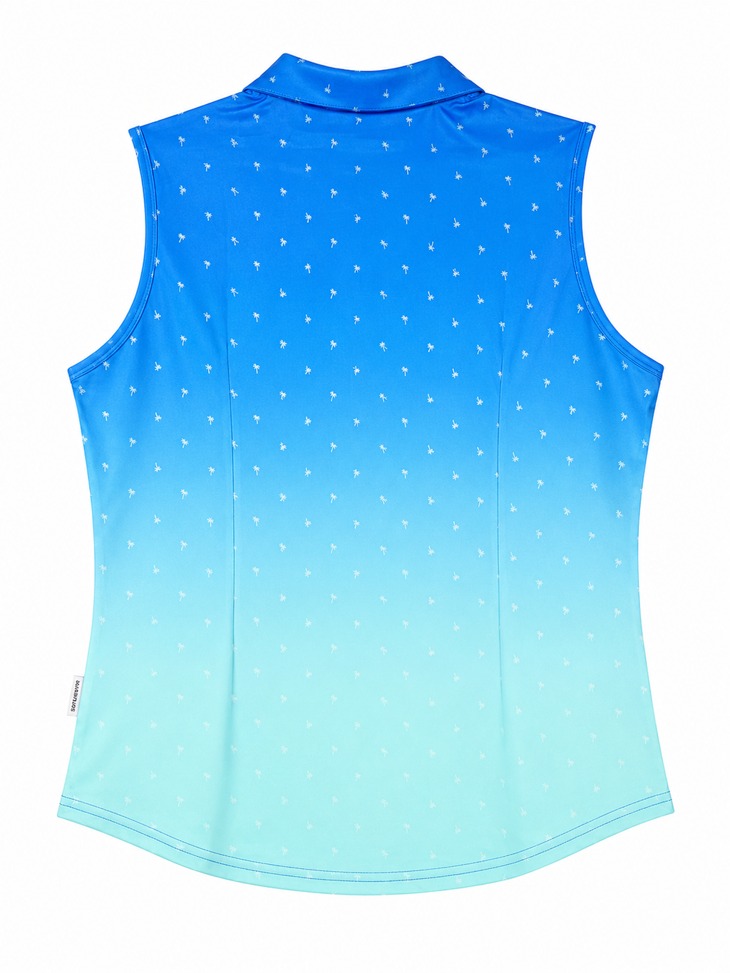 Blue Dot Gradient Print Athletic Polo Shirts For Women