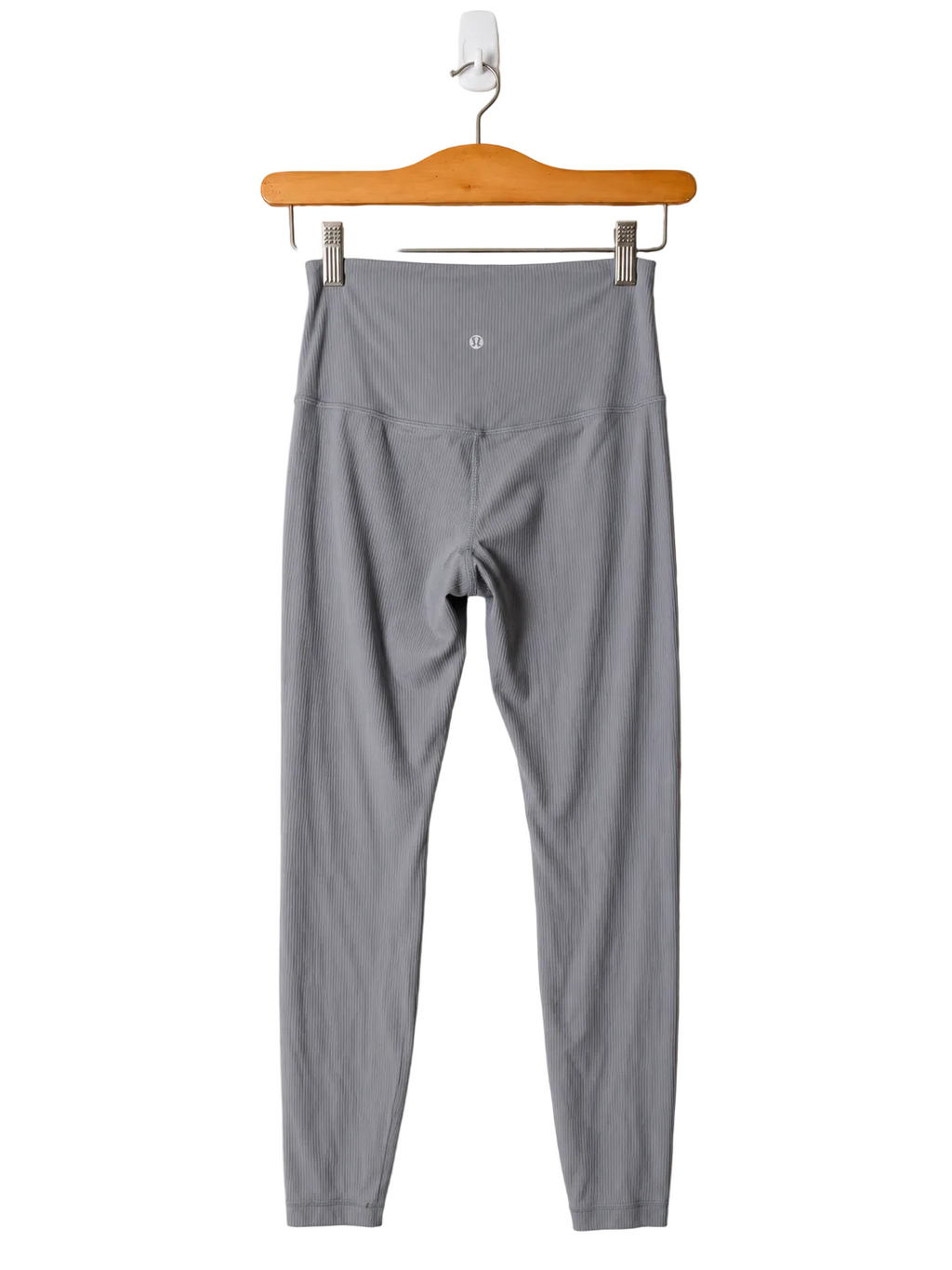 Lululemon Align™ Ribbed High-Rise Pant 25" | Light Grey | Size 6 | Pre-Loved