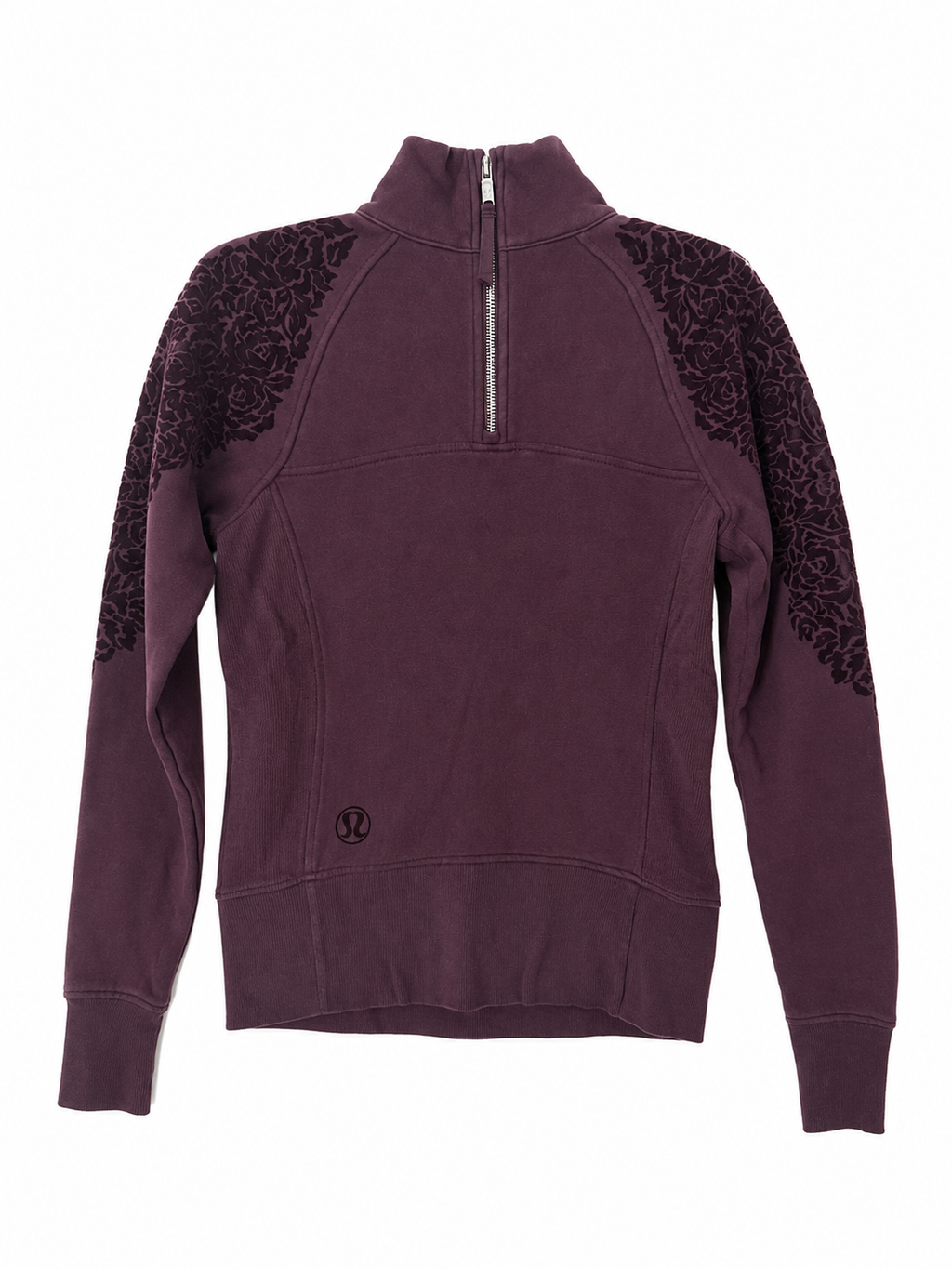 Lululemon Floral Flock Pullover | Black Cherry | Size 4 | Pre-Loved
