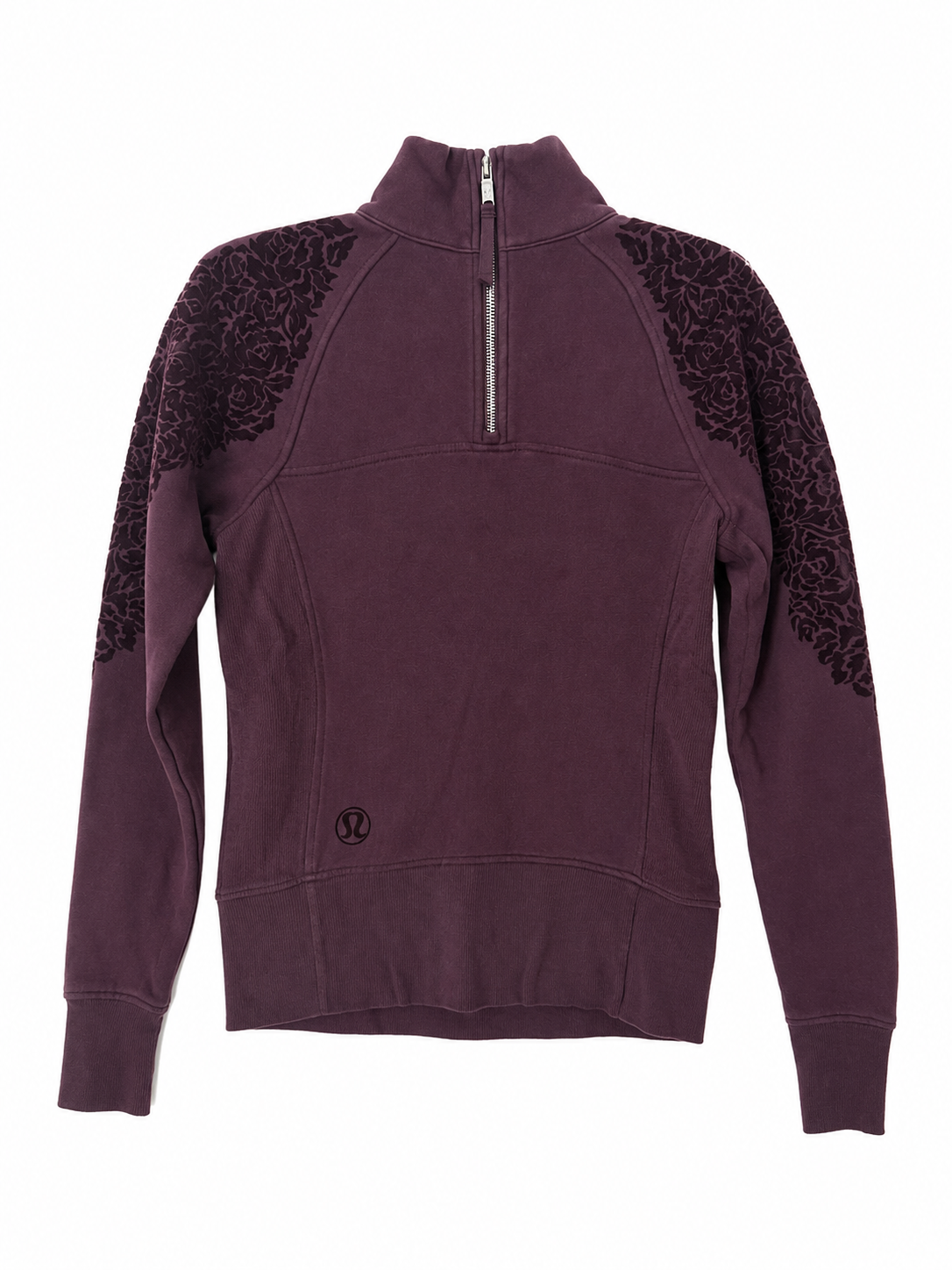 Lululemon Floral Flock Pullover | Black Cherry | Size 4 | Pre-Loved